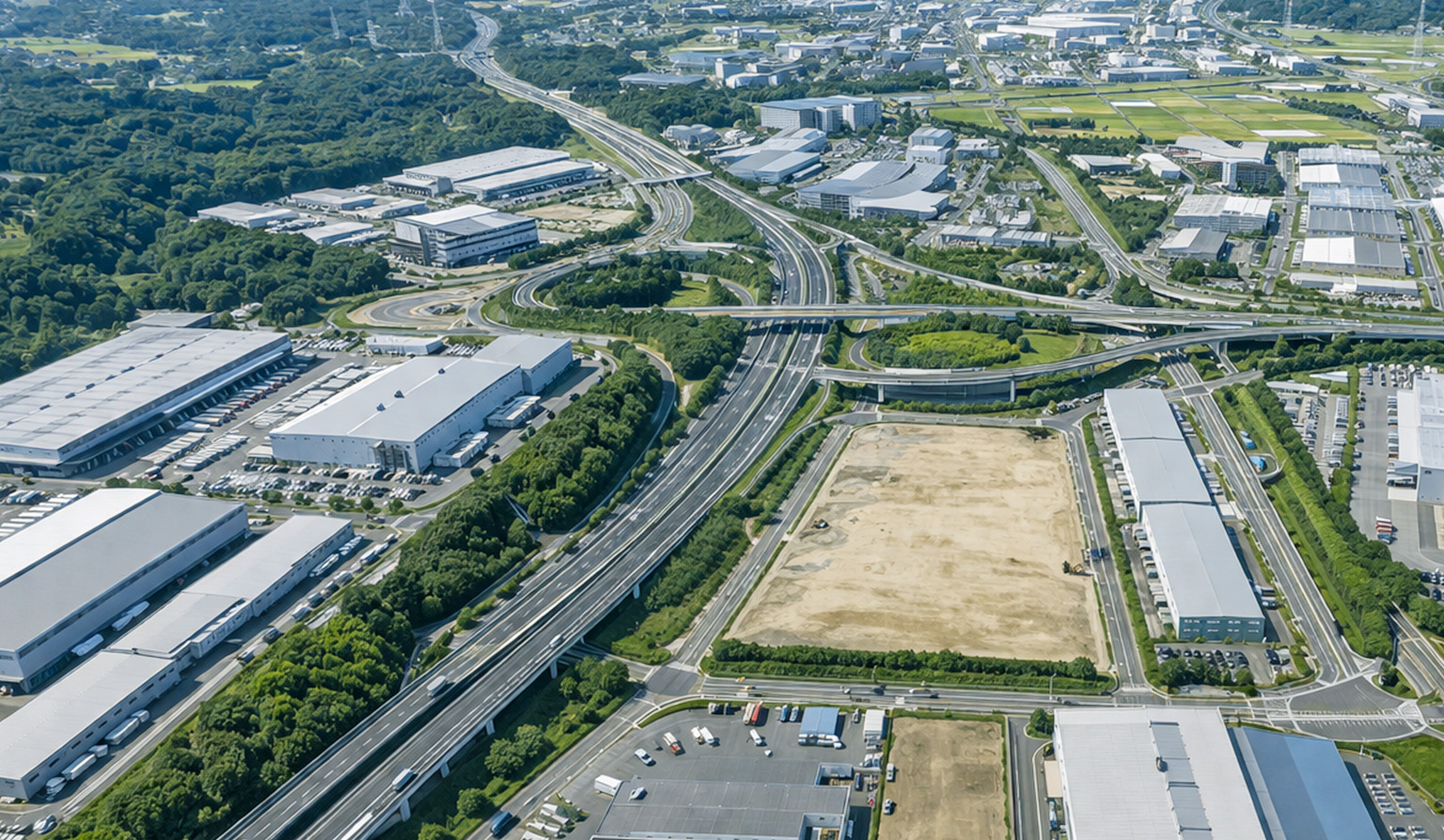 土地　工場用地　インター　エリア　高速