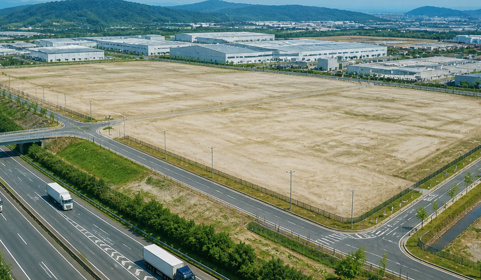 土地　工場用地　インター　エリア　高速