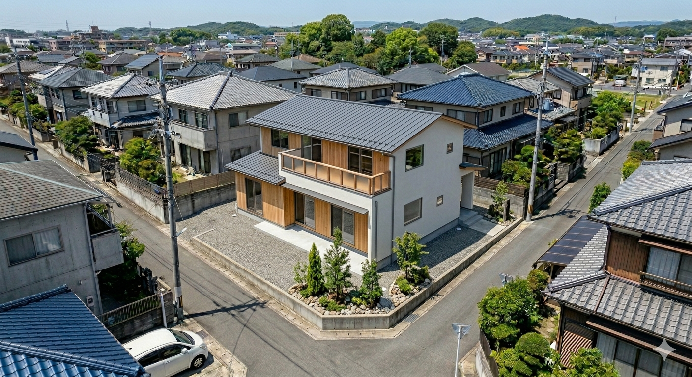 売地　不動産　家完成